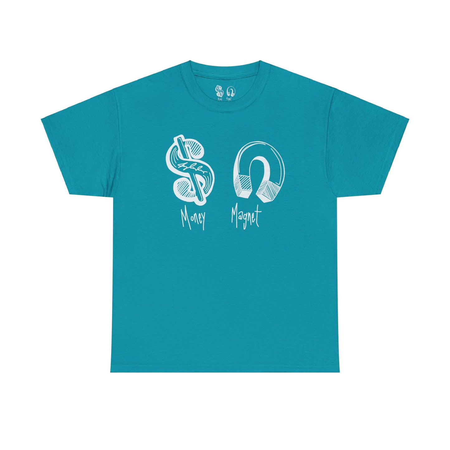 White Money Magnet logo Shirt Heavy Cotton Tee