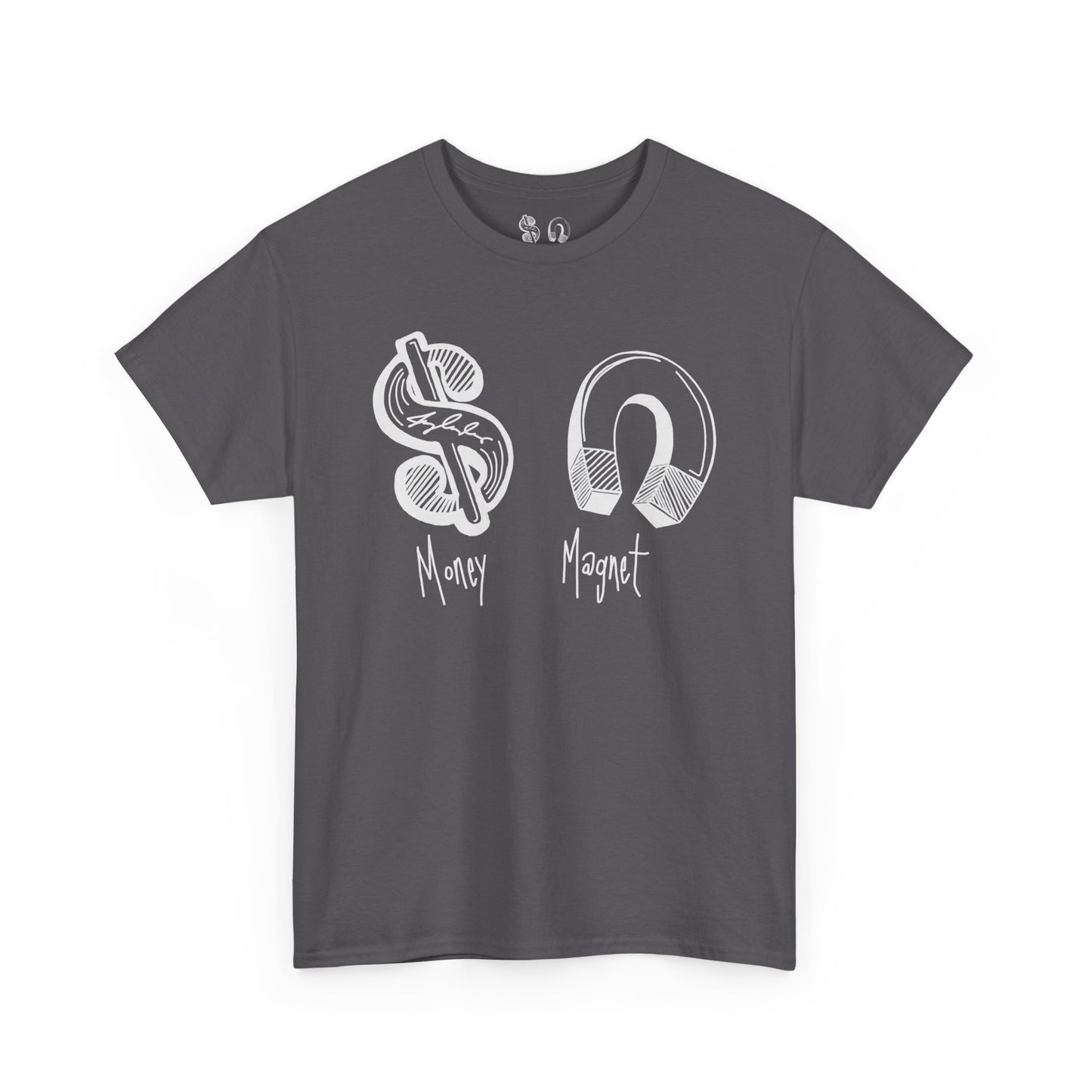White Money Magnet logo Shirt Heavy Cotton Tee