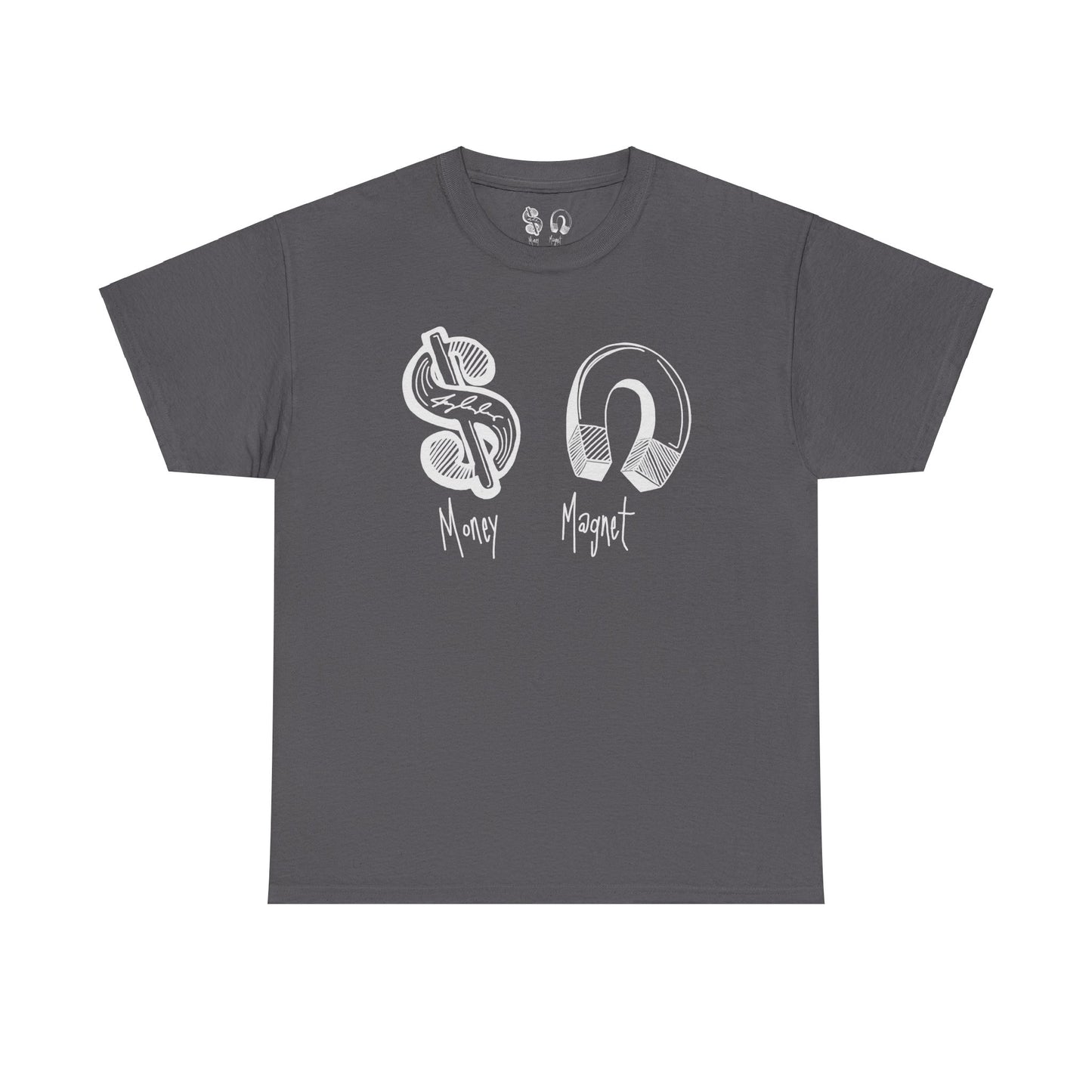 White Money Magnet logo Shirt Heavy Cotton Tee