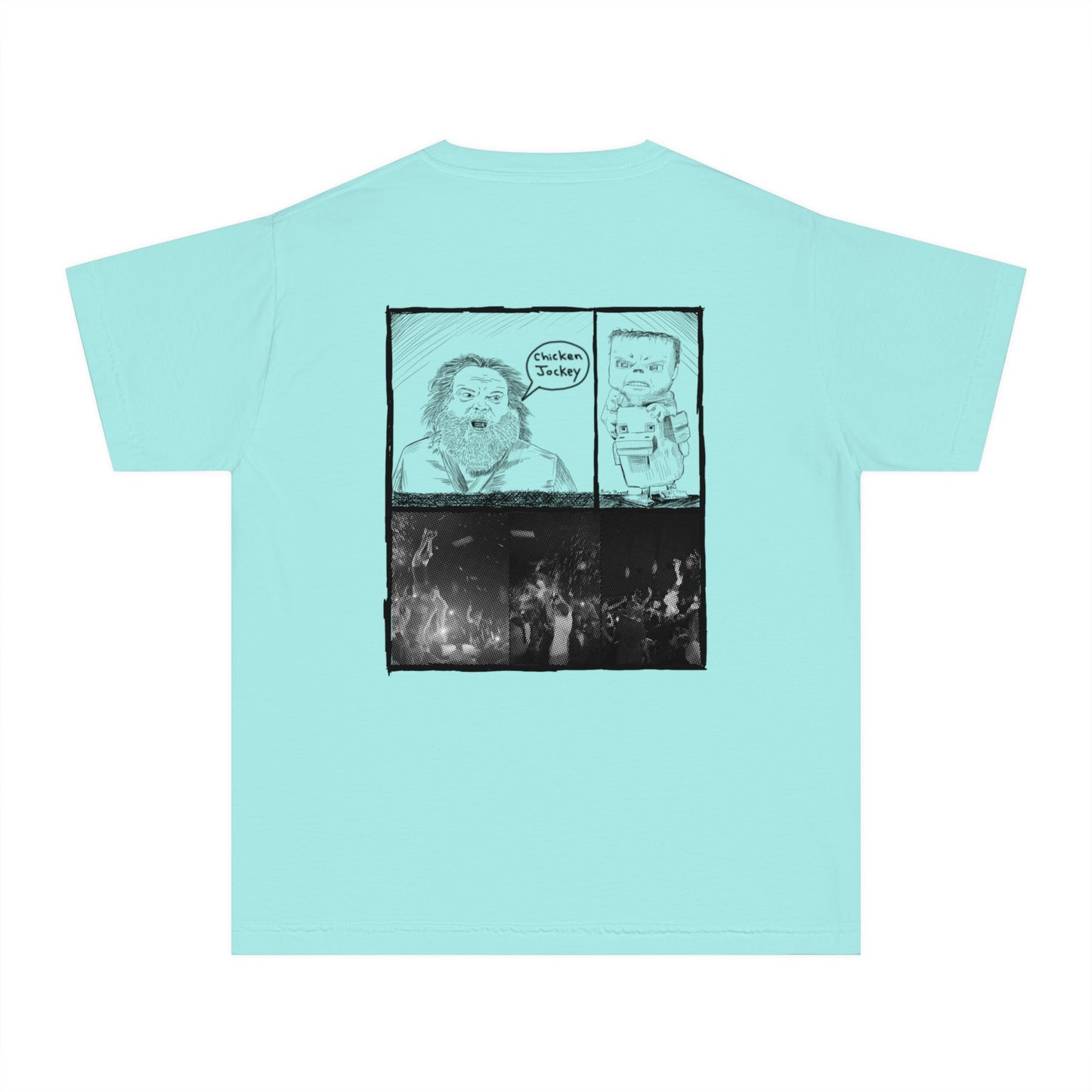 Children's Chicken Jockey Minecraft Movie T-shirt Youth Tee - Inspired Fun