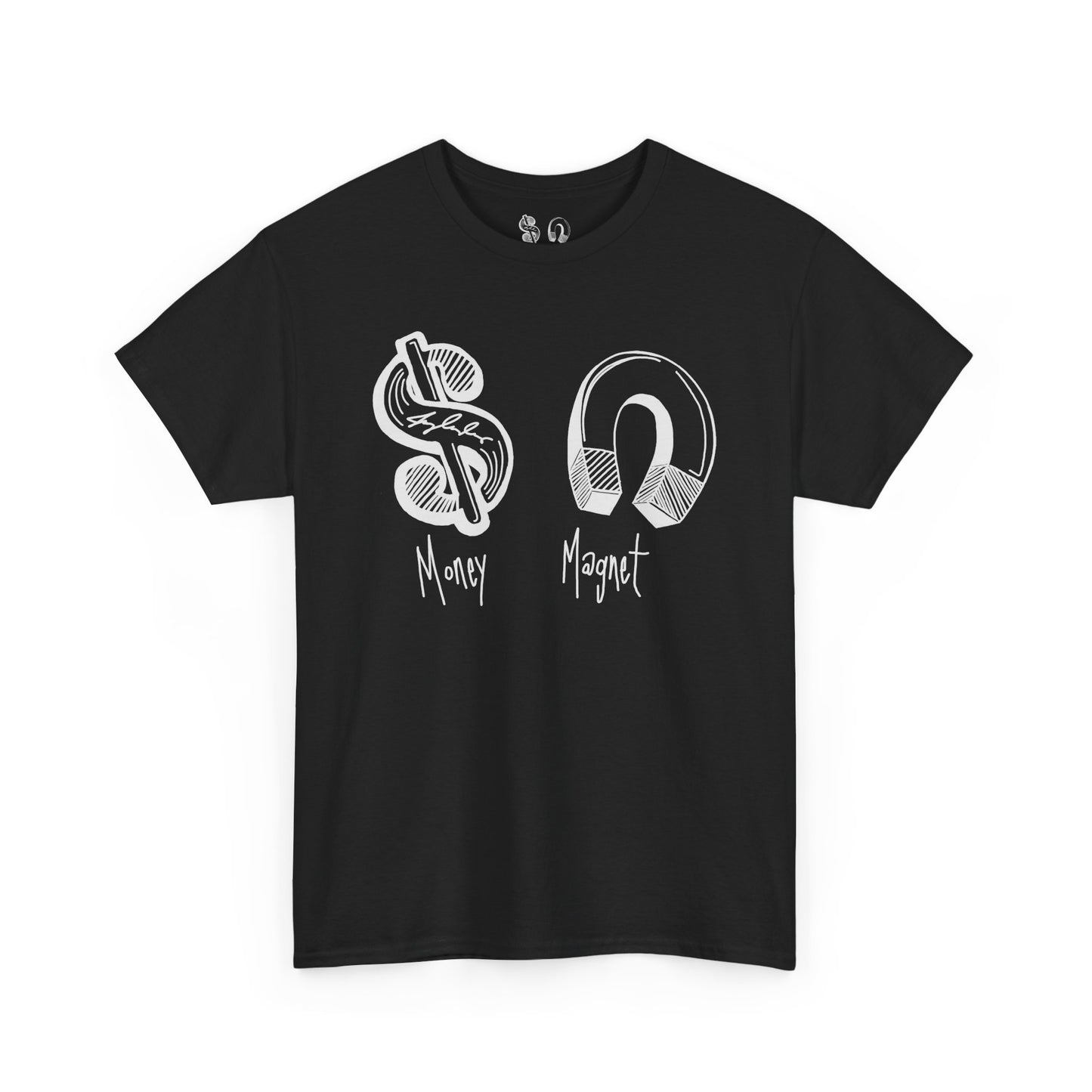 White Money Magnet logo Shirt Heavy Cotton Tee