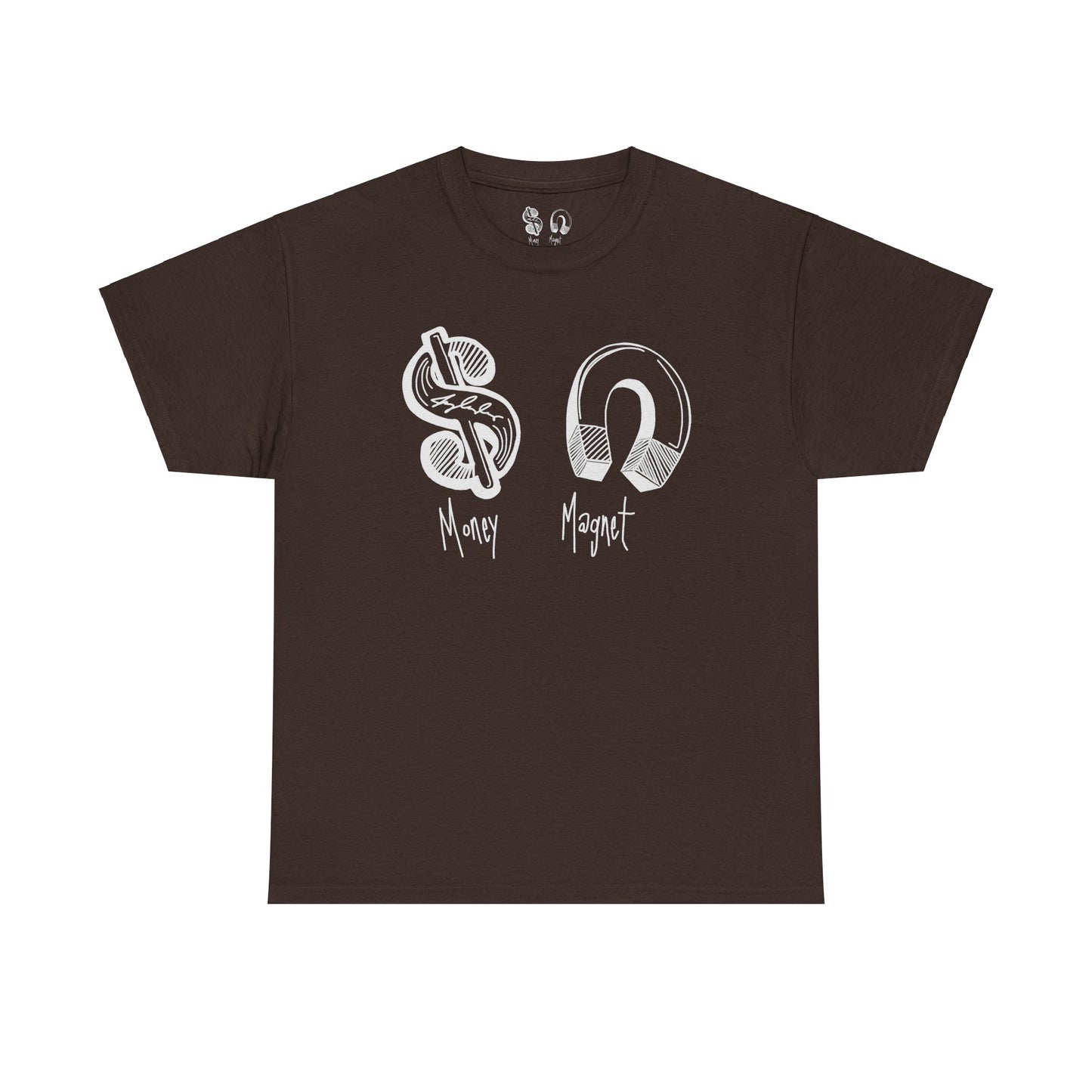 White Money Magnet logo Shirt Heavy Cotton Tee