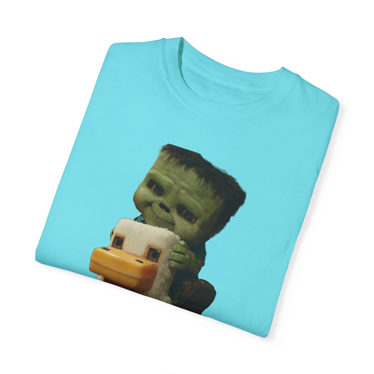 Funny Chicken Jockey Adult size Unisex Garment-Dyed T-shirt - Unique Graphic Tee for Gamers