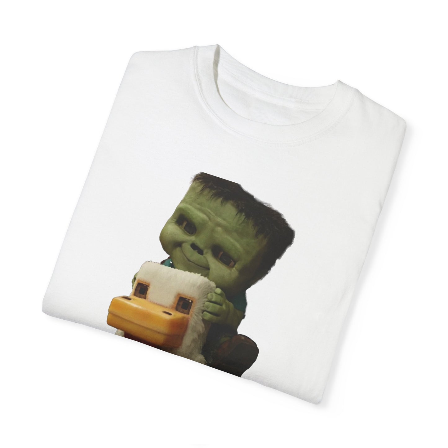 Funny Chicken Jockey Adult size Unisex Garment-Dyed T-shirt - Unique Graphic Tee for Gamers