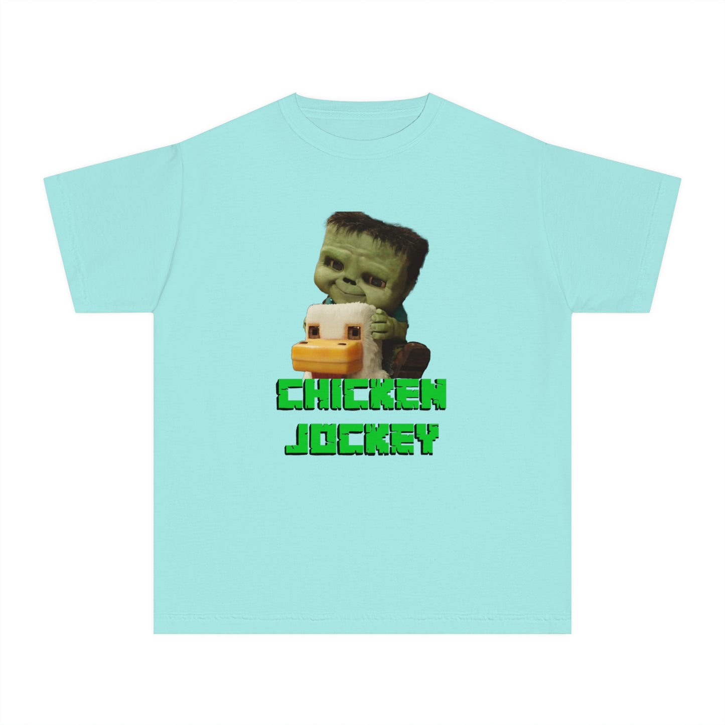 Children's Chicken Jockey Minecraft Movie T-shirt Youth Tee - Inspired Fun