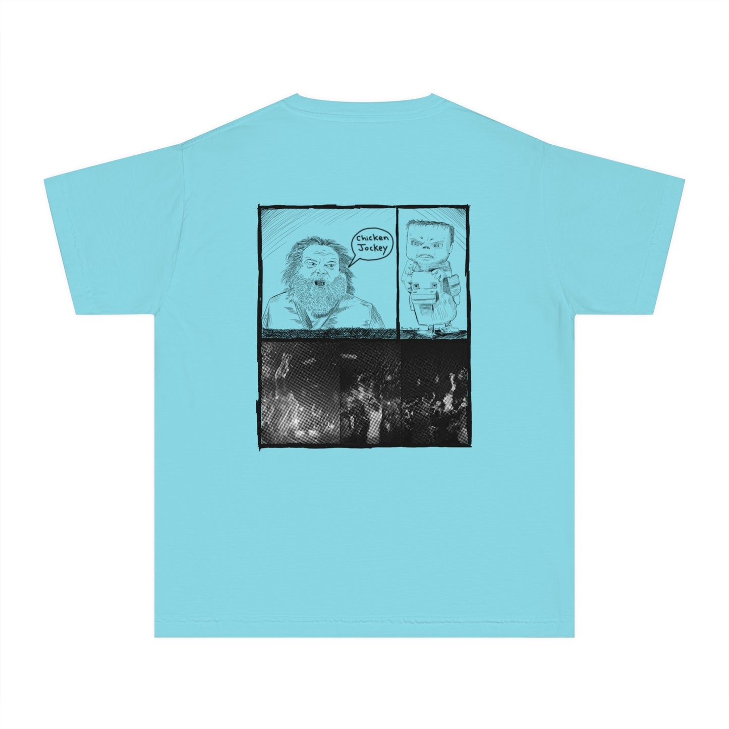 Children's Chicken Jockey Minecraft Movie T-shirt Youth Tee - Inspired Fun