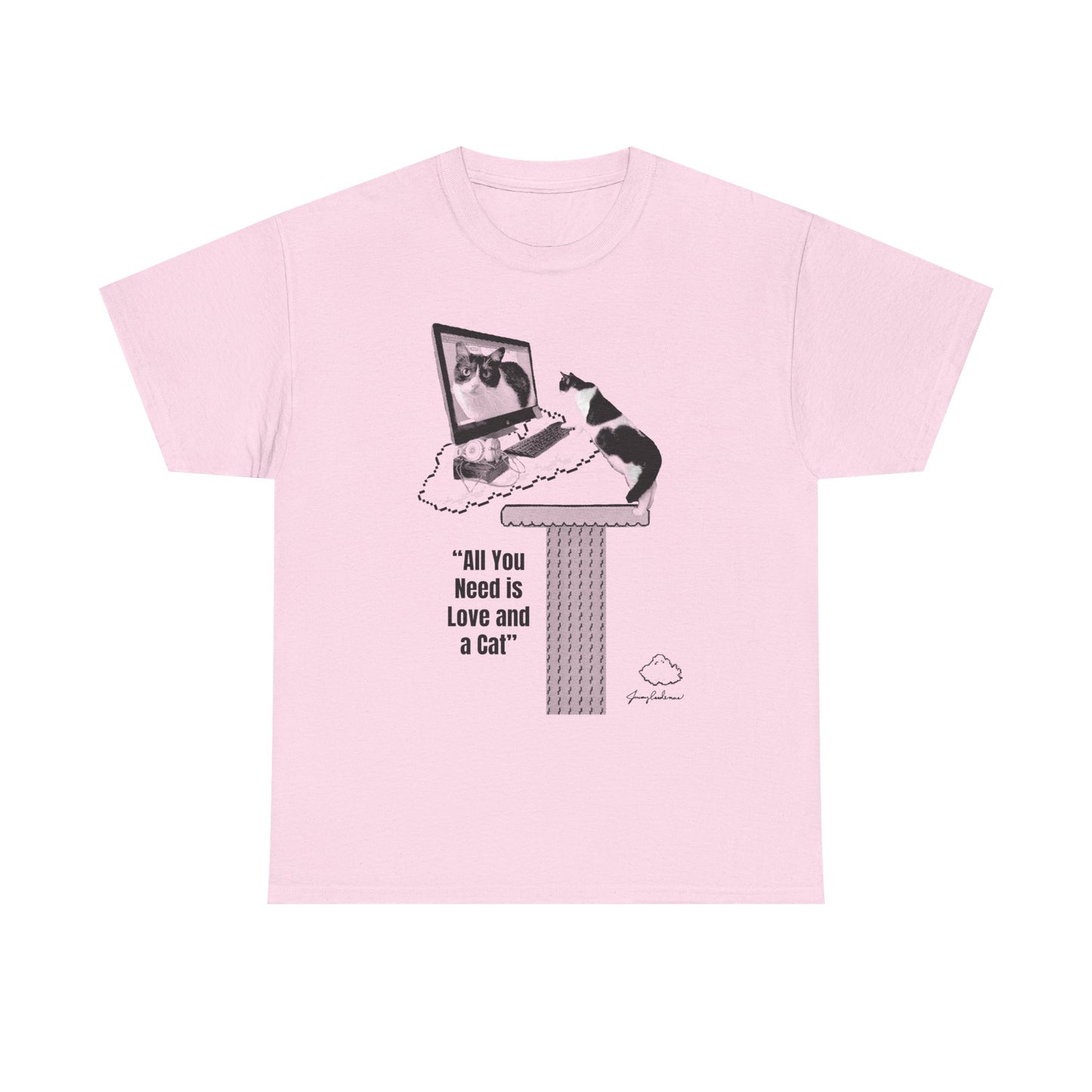 Cat Lover T-Shirt – “All You Need is Love and a Cat” Graphic Tee