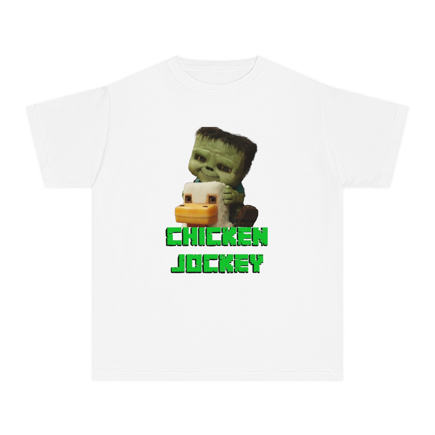 Children's Chicken Jockey Minecraft Movie T-shirt Youth Tee - Inspired Fun
