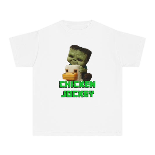 Children's Chicken Jockey Minecraft Movie T-shirt Youth Tee - Inspired Fun