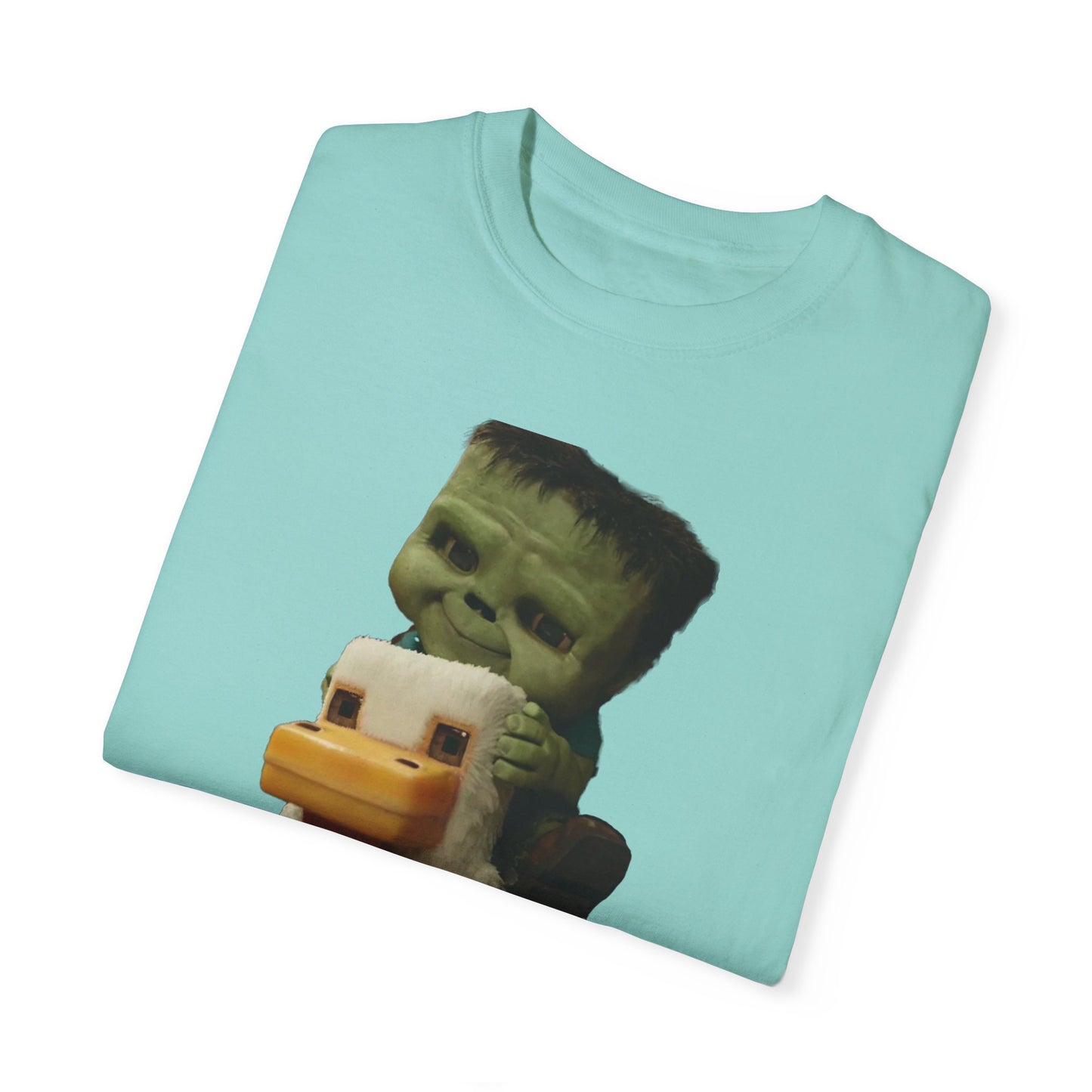 Funny Chicken Jockey Adult size Unisex Garment-Dyed T-shirt - Unique Graphic Tee for Gamers