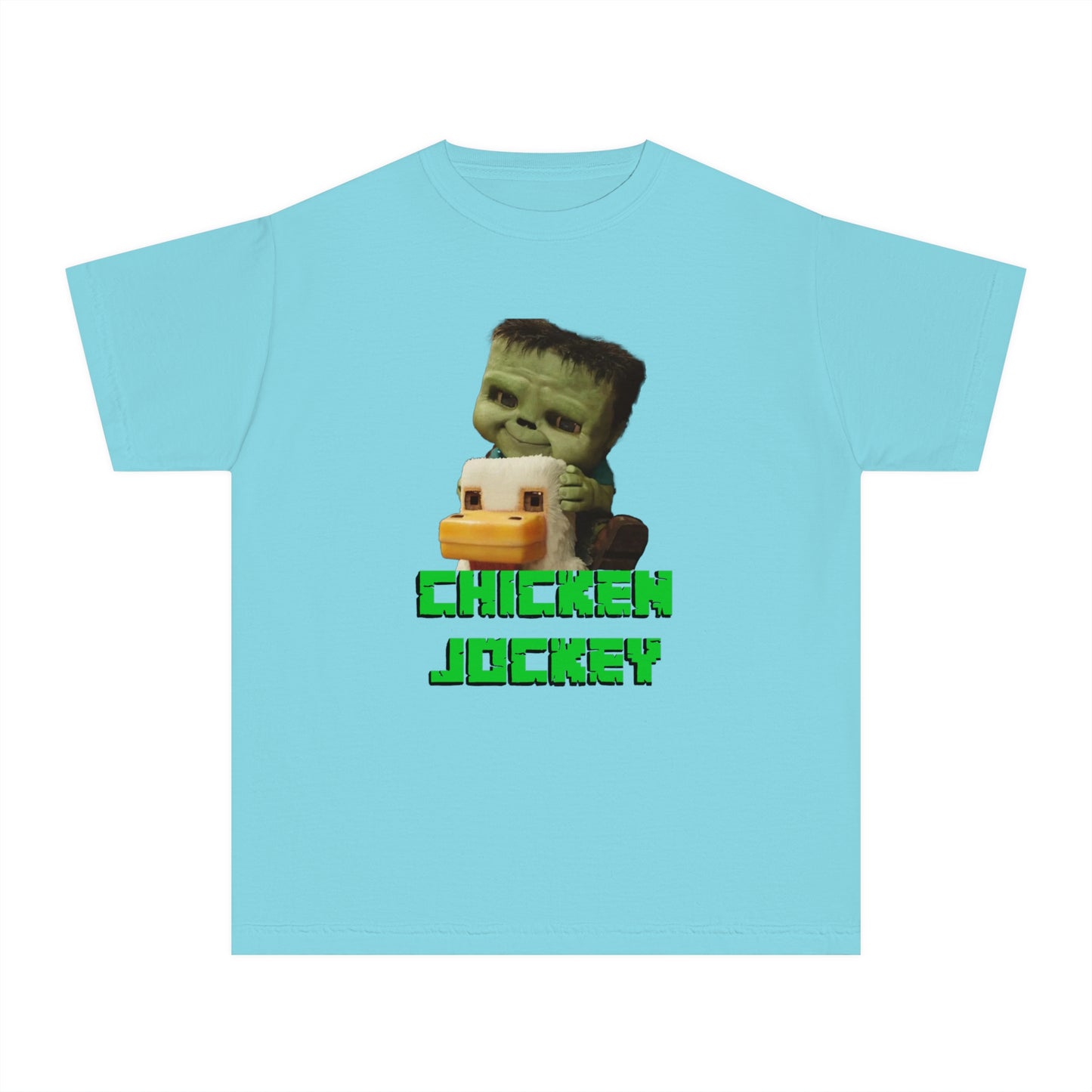Children's Chicken Jockey Minecraft Movie T-shirt Youth Tee - Inspired Fun