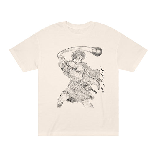 David vs Goliath Vintage Illustration Tee — Renaissance 'Hero' Graphic