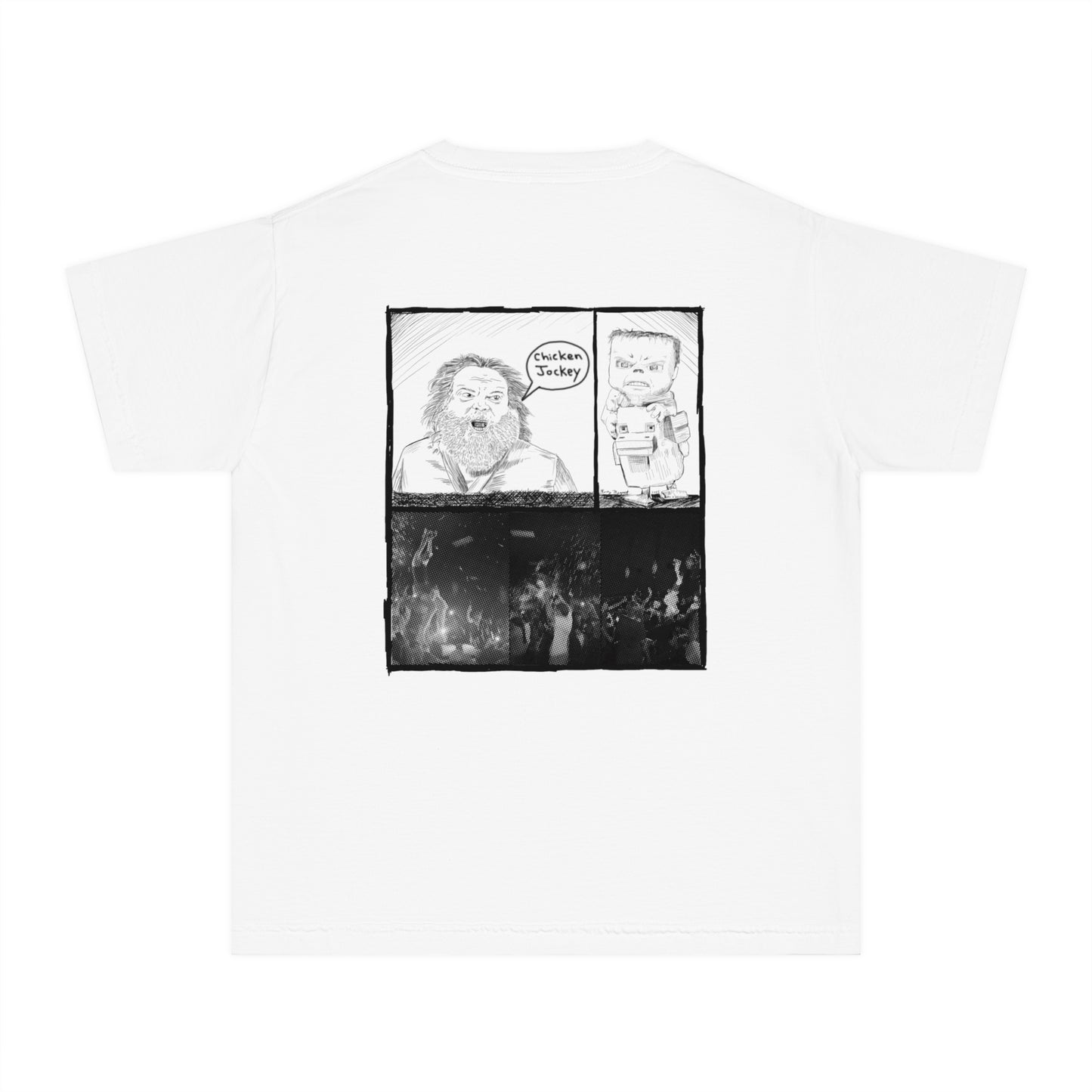 Children's Chicken Jockey Minecraft Movie T-shirt Youth Tee - Inspired Fun