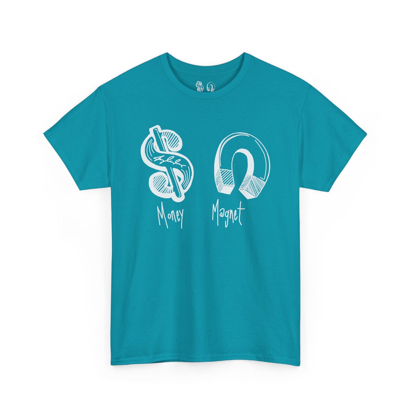 White Money Magnet logo Shirt Heavy Cotton Tee